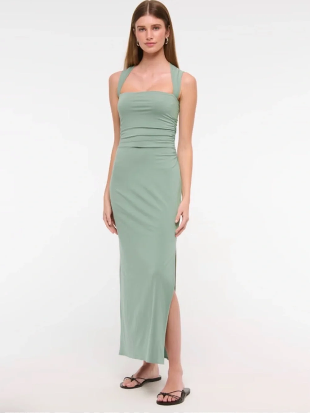 Abercrombie & Fitch Mint Green Maxi Knit Dress